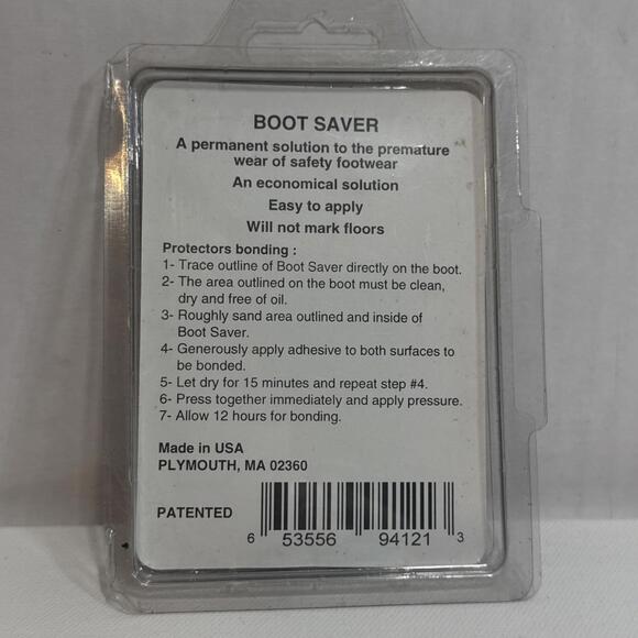 1pr Black Boot Saver Toe Guards Work Boot Protectors Easy to Apply NEW Made USA - Picture 3 of 7
